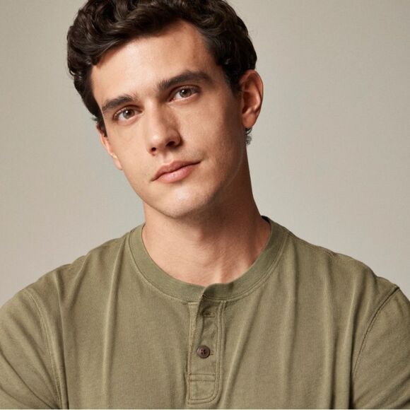 J Crew Shirt S Henley Green - Picture 3 of 7